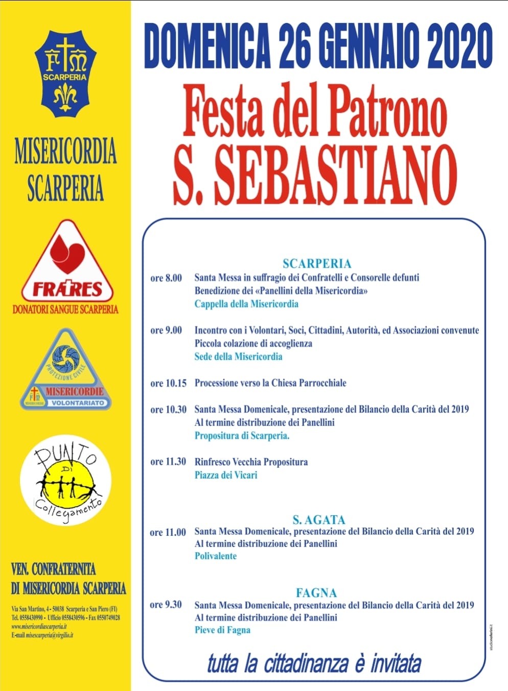 Programma Festa del Patrono San Sebastiano